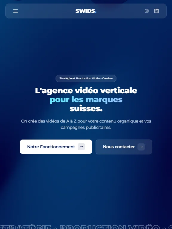 SWIDS — version tablette, design responsive Next.js